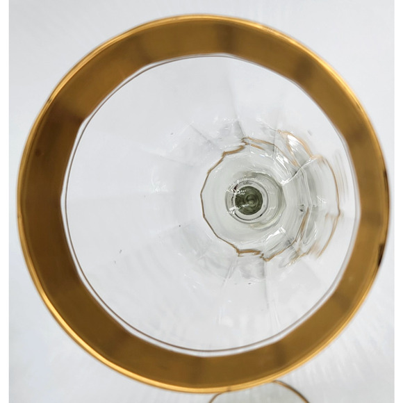 Tiffin Franciscan Minton Gold Rim Water Goblet Wine Glass 22K Gold Trim Set of 3 - Picture 8 of 8